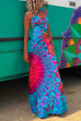 Meridress Criss Cross Backless Tie Dye Maxi Cami Dress