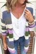 Meridress Colorful Striped Sweater Cardigan