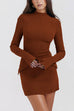 Meridress Mockneck Long Sleeves Bodycon Mini Dress