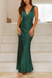 Meridress V Neck Sleeveless Maxi Party Dress