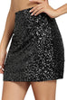 Meridress Stretchy Bodycon Sequin Mini Pary Skirt