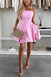 Meridress Strapless Tube Pocketed Bubble Mini Dress