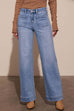 Meridress Chic Straight Wide Leg Denim Pants