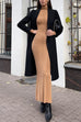 Meridress Mockneck Long Sleeves Bodycon Knit Maxi Dress