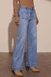 Meridress Chic Straight Wide Leg Denim Pants