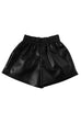 Meridress Elastic Waist Pocketed Faux Leather Shorts