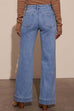 Meridress Chic Straight Wide Leg Denim Pants