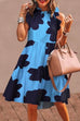 Meridress Sleeveless Printed Ruffle Midi Dress