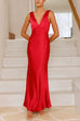 Meridress V Neck Sleeveless Maxi Party Dress