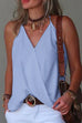 Meridress V Neck Solid Summer Cami Top