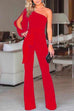 Meridress Cold One Shoulder Jumpsuit(7 Colors)