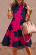 Meridress Sleeveless Printed Ruffle Midi Dress