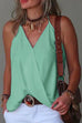 Meridress V Neck Solid Summer Cami Top