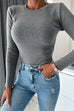 Meridress Crewneck Solid Ribbed Knit Fitted Top(5 Colors Available!)