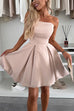 Meridress Strapless Tube Pocketed Bubble Mini Dress