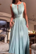 Meridress Sleeveless Cut Out Open Back Pleated Maxi Dress