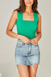 Meridress Square Collar Slim Crop Tank Top