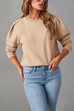 Meridress Crewneck Puff Sleeves Comfy Sweatshirt