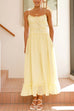 Meridress Spaghetti Strap Frill Trim Tie Bow Maxi Dress