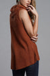 Meridress Cowl Neck Side Slit Sleeveless Sweater Vest