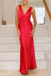 Meridress V Neck Sleeveless Maxi Party Dress