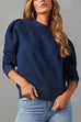 Meridress Crewneck Puff Sleeves Comfy Sweatshirt