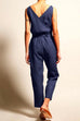 Meridress Casual V Neck Sleeveless Wrapped Jumpsuit