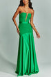 Meridress Mesh V Neck Strapless Splice Flare Maxi Party Dress