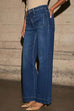 Meridress Chic Straight Wide Leg Denim Pants