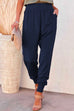 Meridress Solid Side Split Pockets Jogger Pants