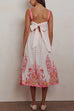 Meridress Ric Rac Trim Bow Back Floral Print Midi Cami Dress