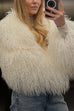 Meridress Open Front Winter Faux Fur Teddy Coat