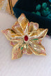 Meridress Blooming luxury Inspiring Elegance Flower Crystal Brooch