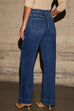 Meridress Chic Straight Wide Leg Denim Pants