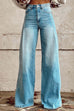 Meridress Distressed Wide Leg Fashion Denim Pants