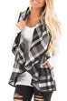 Meridress Pockets Plaid Jacket Vest