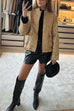 Meridress Stand Collar Zip Up Pocketed Sequin Jacket