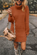 Meridress Turtleneck Long Sleeves Ribbed Knit Sweater Dress(in 7 Colors!)