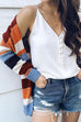 Meridress Colorful Striped Sweater Cardigan