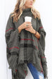 Meridress Chicest Tassel Lattice Cloak Poncho Sweater