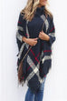 Meridress Chicest Tassel Lattice Cloak Poncho Sweater