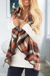 Meridress Pockets Plaid Jacket Vest