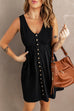 Meridress Sleeveless Button Down Swing Dress in 4 Colors