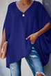 Meridress V Neck Half Sleeve Loose Batwing T-shirt