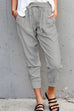 Meridress Tie Waist Cotton Linen Joggers with Pockets