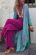 Meridress Open Front Color Block Tie Dye Long Cardigans