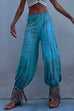 Meridress Tie Dye Side Slit Loose Lantern Pants