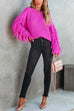 Meridress Crewneck Tassel Long Sleeve Loose Sweater