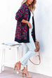 Meridress Open Front Multi-colored Print Cardigans