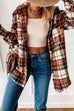 Meridress Stylish Lapel Button Down Plaid Shacket